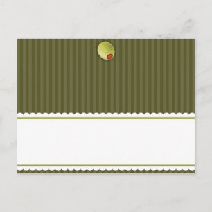 Postale Carte de place Martini Olives Grandes vertes