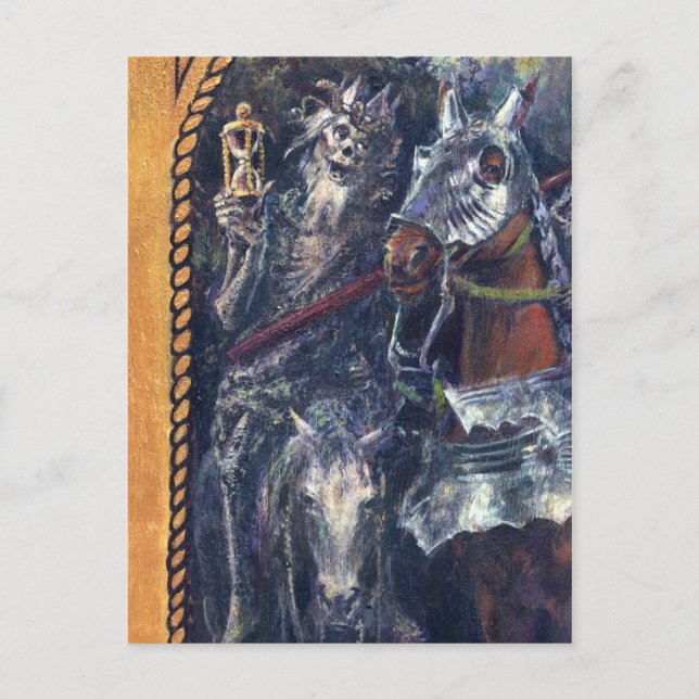 Postale Carte de poste de décès de la Faucheuse (Devant)