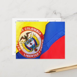 Postale Carte de poste de voyage Drapeau colombien