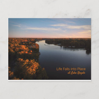 Postale Carte de poste du coucher de soleil du lac Royale