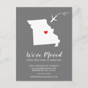 Postale Carte de poste MISSOURI État de déplacement