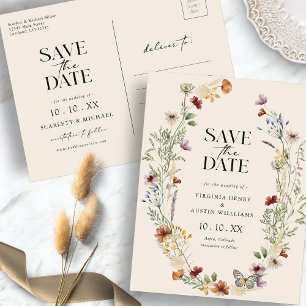 Postale Carte de pré-annonce de mariage Boho