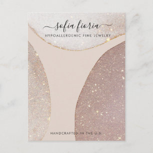 Postale Carte de présentation de bijoux en paillettes arti