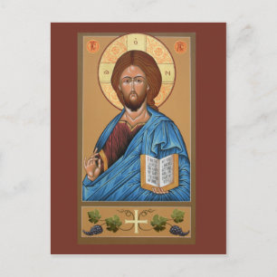 Postale Carte de prière d'icône Christ
