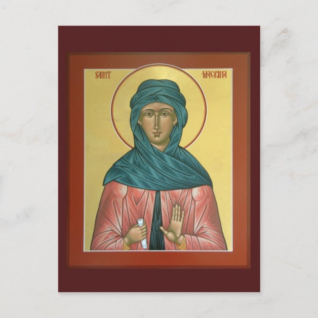 Postale Carte de prière Saint-Macrina (Devant)