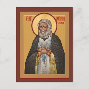Postale Carte de prière Saint Seraphim de Sarov