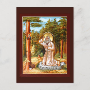 Postale Carte De Prière Saint Seraphim De Sarov