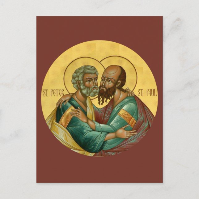 Postale Carte de prière Saints Pierre et Paul (Devant)