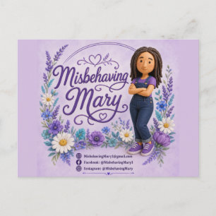 Postale Carte de profil Marie mal élevée