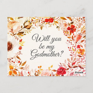 Postale Carte de proposition Automne Floral Godmère