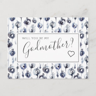 Postale Carte de proposition Blue Floral Godmère