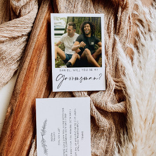Postale Carte de proposition de garçon d'honneur avec phot