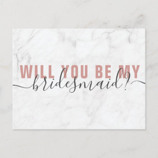 Postale Carte de proposition de la femme de ménage de marb