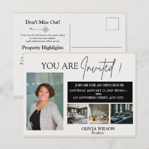 Postale Carte de prospection immobilière pour journée por