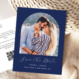 Postale Carte de rappel de mariage avec code QR en forme d