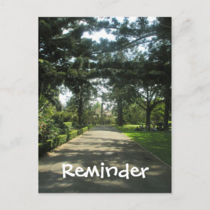 Postale Carte de rappel de promenade dans le parc