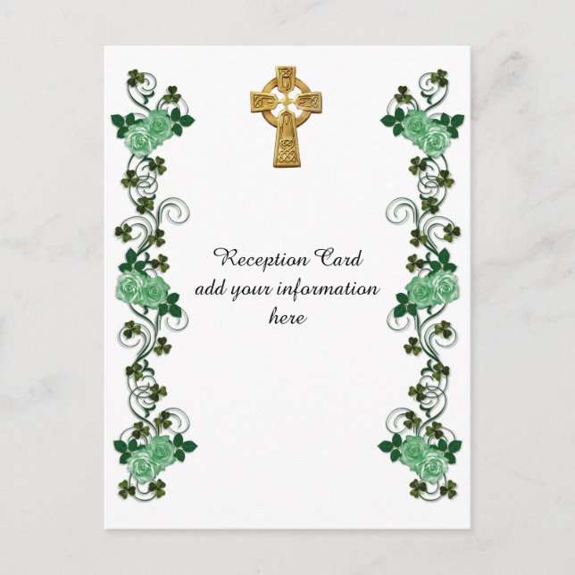 Postale Carte de réception Irish Celtic Cross (Devant)