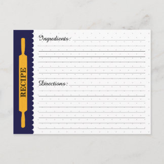Postale Carte de recette