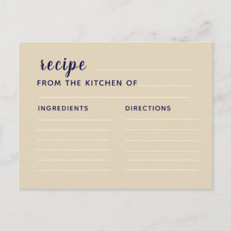 Postale Carte de recette