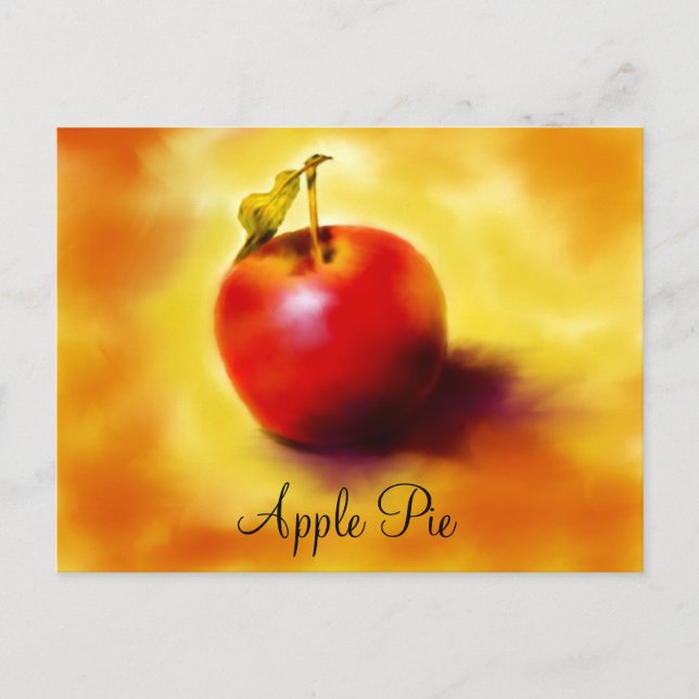 Postale Carte de recette à tarte Apple (Devant)