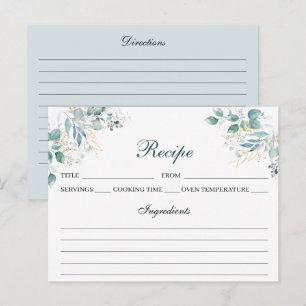 Postale Carte de recette aquarelle