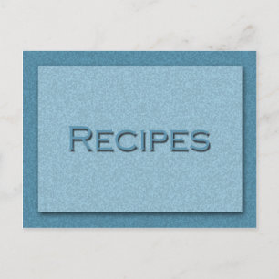 Postale Carte de recette bleue