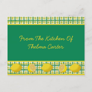 Postale Carte de recette citron