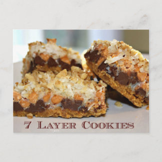 Postale Carte de recette Cookies 7 couches