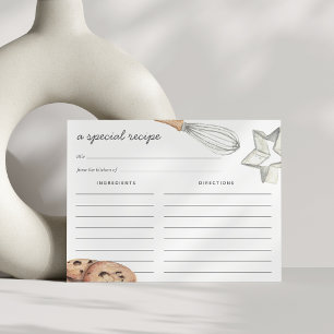 Postale Carte de recette de chocolat à base d'aquarelle