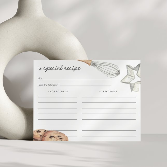 Postale Carte de recette de chocolat à base d'aquarelle (Créateur téléchargé)