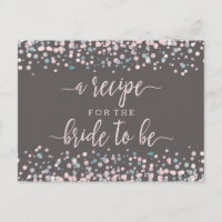 Carte de recette de Fête des mariées Confetti rose