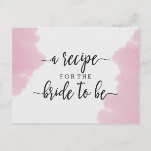 Postale Carte de recette de Fête des mariées d'aquarelle r