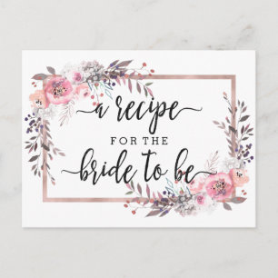 Postale Carte de recette de Fête des mariées encadrée or B