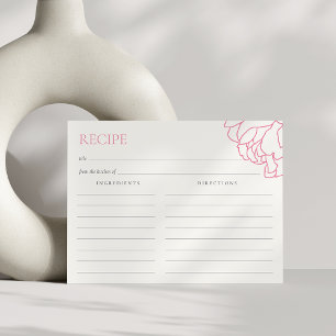 Postale Carte de recette de fête prénuptiale du jardin de 