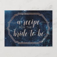 Carte de recette de la mariée du ciel céleste de n