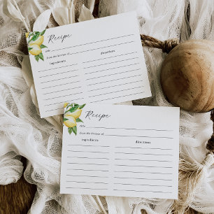 Postale Carte de recette de mariage Main Squeeze Lemon