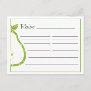 Postale Carte de recette de poire