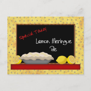 Postale Carte de recette de tarte au citron meringue