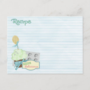 Postale carte de recette des outils de cuisson