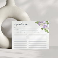 Carte de recette du jardin rose