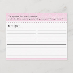 Postale Carte de recette Fête des mariées