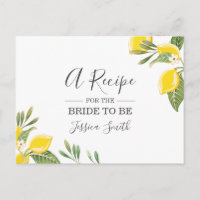 Carte de recette Fête des mariées citron Citrus Bo