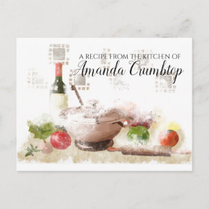 Postale Carte de recette personnalisée pour la préparation
