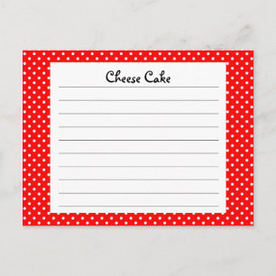 Postale Carte de recette point rouge