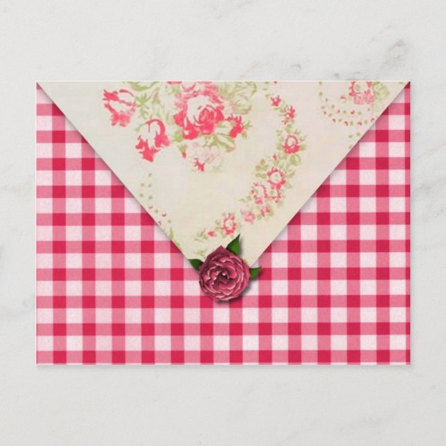 Postale Carte de recette Rose chic (Devant)