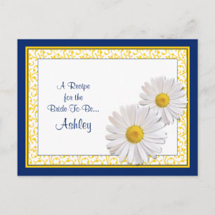 Postale Carte de recette Shasta Daisy pour la mariée à êtr