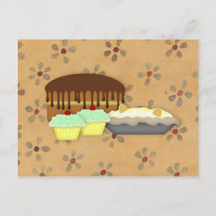 Postale Carte de recette sucré