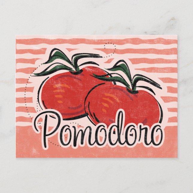 Postale Carte de recette tomate italienne (Devant)