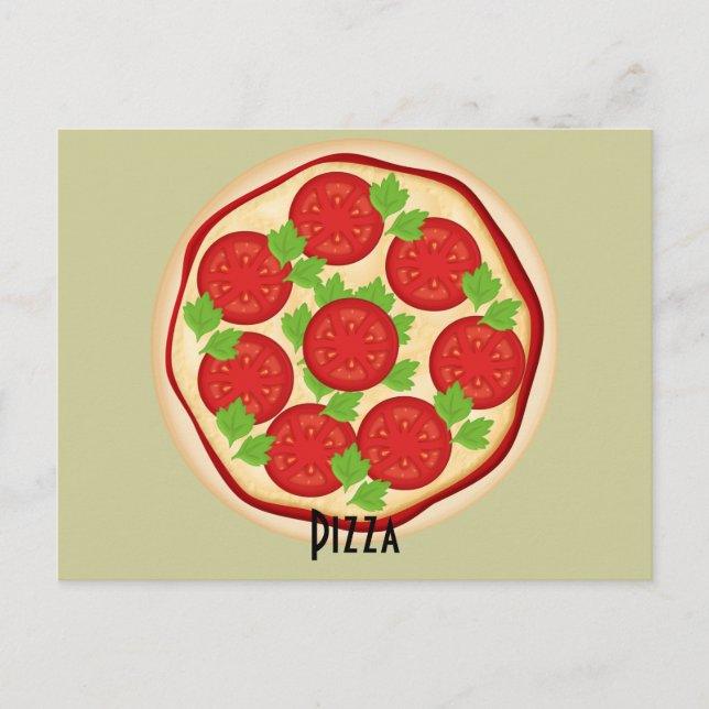 Postale Carte de recette Tomates Pizza (Devant)