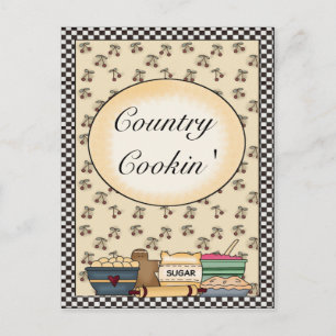 Postale Carte de recettes de cuisine de campagne